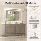 Specchio da bagno a LED con antiappannamento e illuminazione dimmerabile