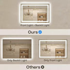 Specchio da bagno a LED con antiappannamento e illuminazione dimmerabile