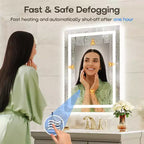 Specchio da bagno a LED con antiappannamento e illuminazione dimmerabile