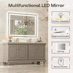 Specchio da bagno a LED con antiappannamento e illuminazione dimmerabile
