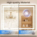 Specchio da bagno a LED con antiappannamento e illuminazione dimmerabile