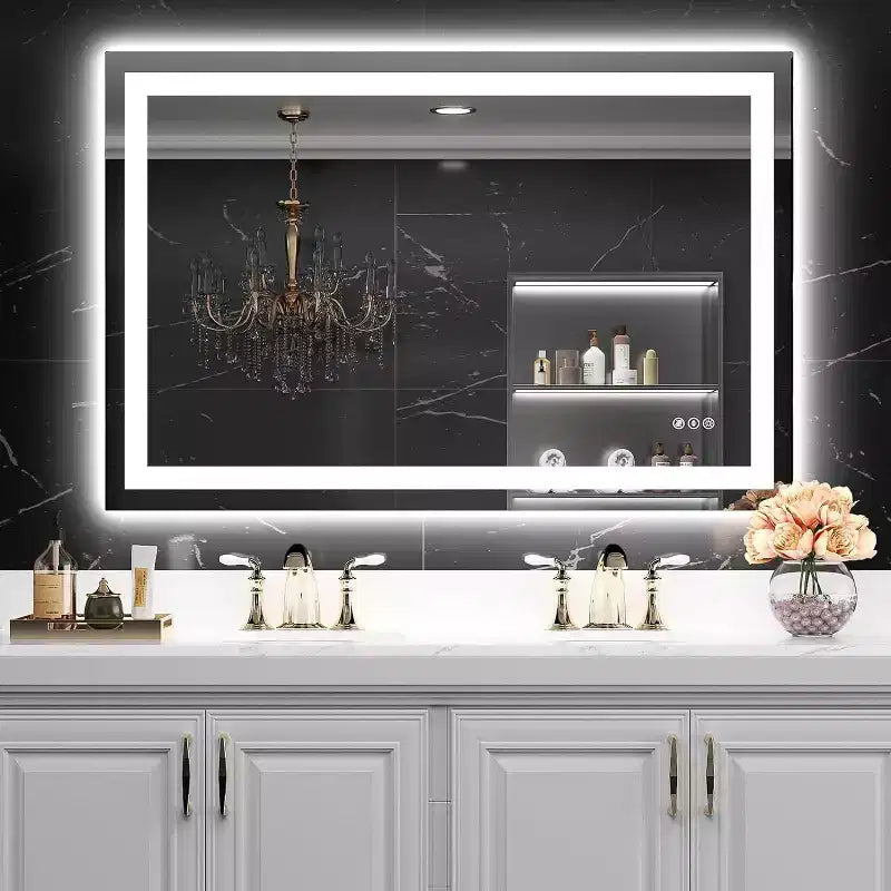 Specchio da bagno a LED con antiappannamento e illuminazione dimmerabile