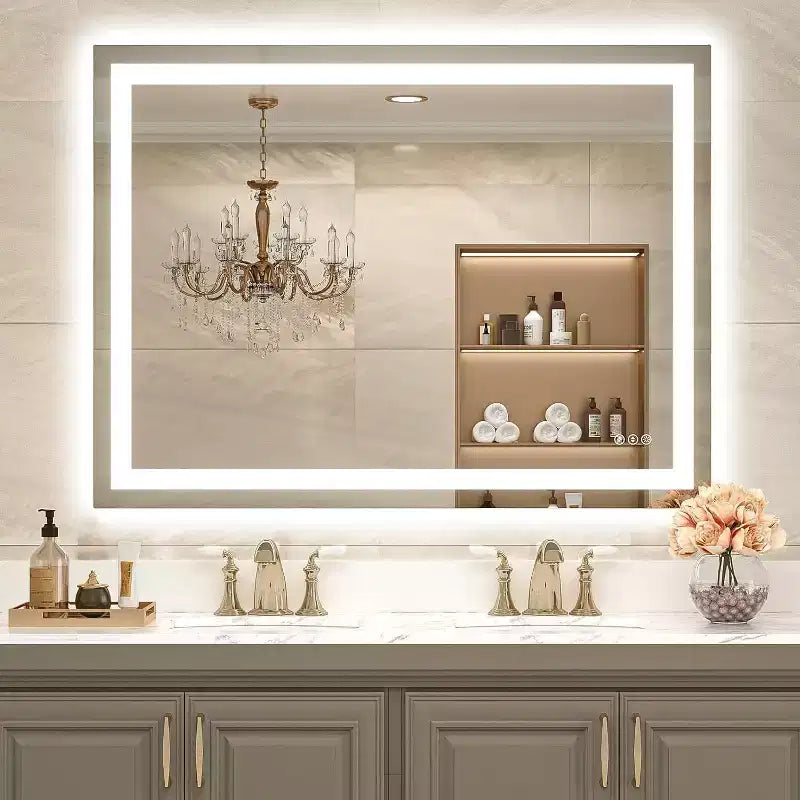 Specchio da bagno a LED con antiappannamento e illuminazione dimmerabile