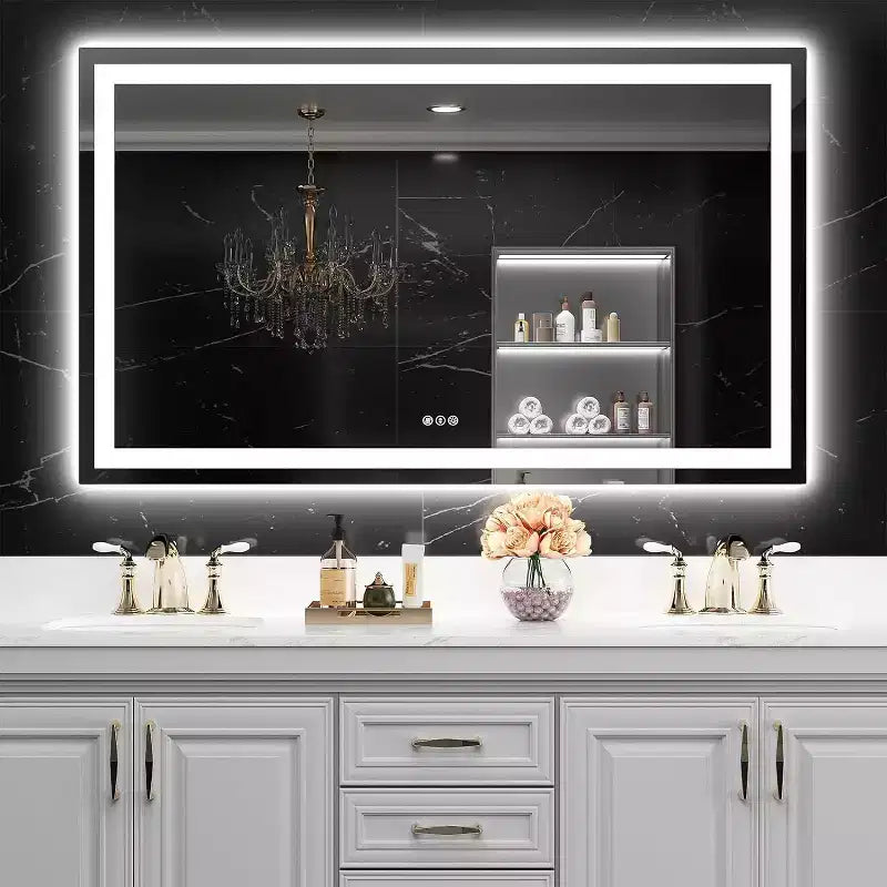 Specchio da bagno a LED con antiappannamento e illuminazione dimmerabile