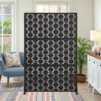 Pannello a schermo quadrato in acciaio zincato nero, 71,37 x 46,8 x 15,6 pollici