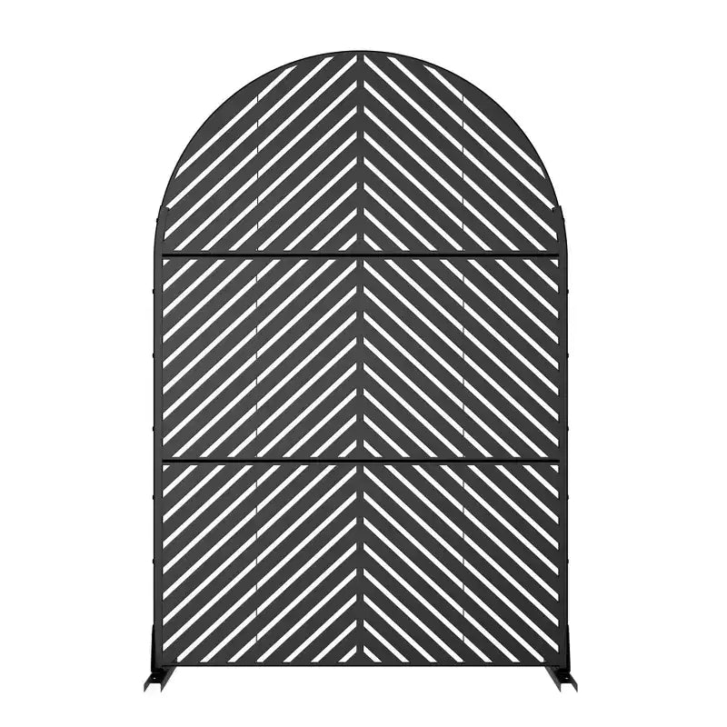 Griglia a lamelle in acciaio galvanizzato ad arco nera 183x120x40cm