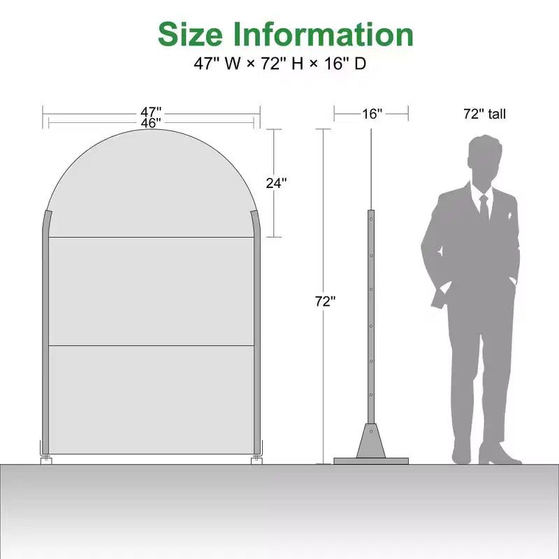 Griglia a lamelle in acciaio galvanizzato ad arco nera 183x120x40cm