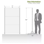 Schermo a lamelle in acciaio zincato nero 183x120x40 cm