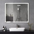 Specchio da bagno a LED 30x36: montaggio a parete, illuminazione regolabile, anti-appannamento, interruttore touch