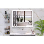 Specchio da bagno a LED 30x36: montaggio a parete, illuminazione regolabile, anti-appannamento, interruttore touch