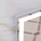 Specchio da bagno a LED 30x36: montaggio a parete, illuminazione regolabile, anti-appannamento, interruttore touch