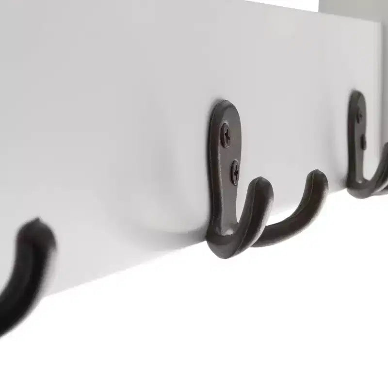 Appendiabiti da Parete con Mensola e 4 Ganci