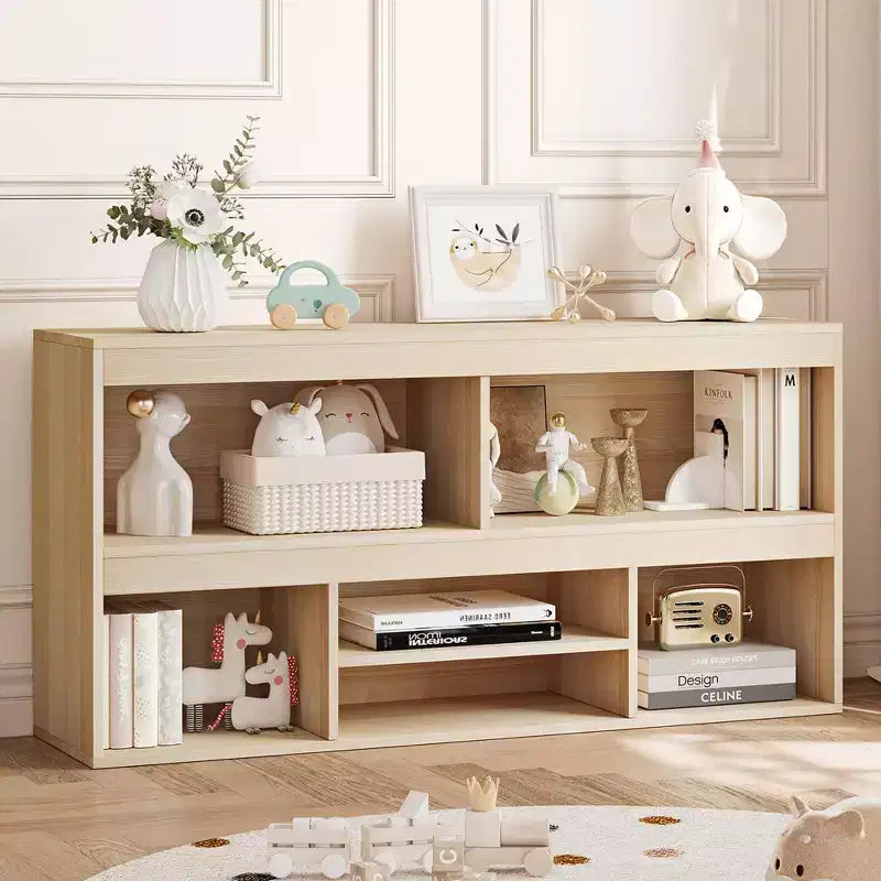 Libreria per bambini a 6 scomparti e organizer porta giocattoli