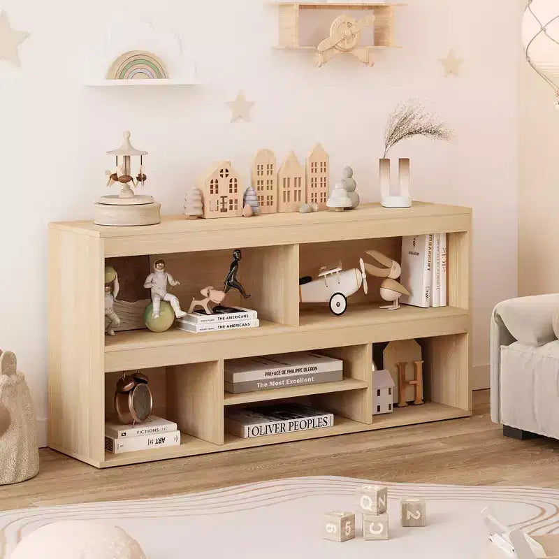 Libreria per bambini a 6 scomparti e organizer porta giocattoli