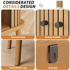 Cassettiera a 3 cassetti con anta scorrevole e gambe in legno