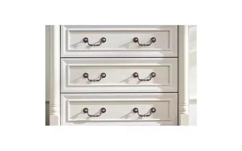 Cassettiera in legno a 5 cassetti da 31 pollici con base – Contenitore in stile rustico