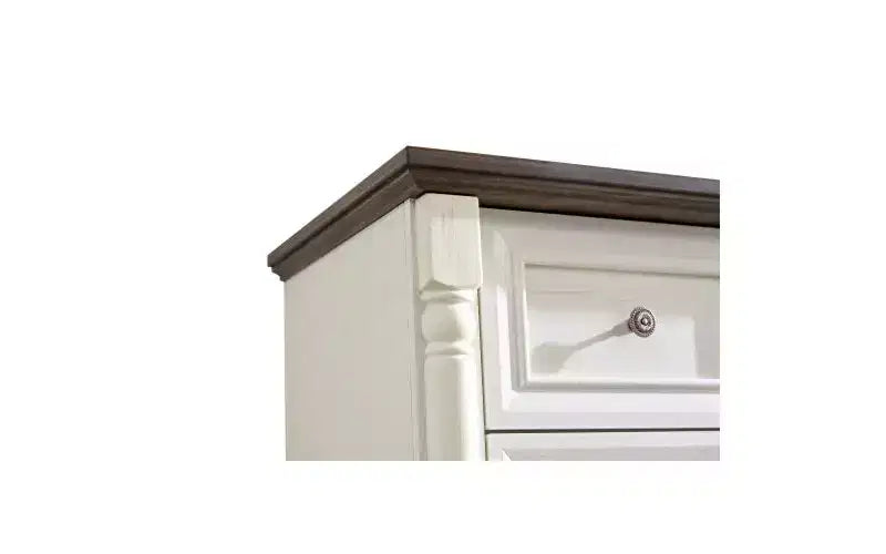 Cassettiera in legno a 5 cassetti da 31 pollici con base – Contenitore in stile rustico