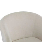 Poltrona d'accento con schienale rotondo e gambe in legno