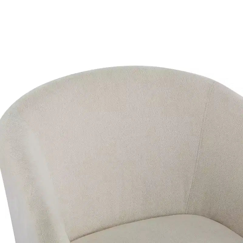 Poltrona d'accento con schienale rotondo e gambe in legno