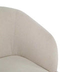Poltrona d'accento con schienale rotondo e gambe in legno