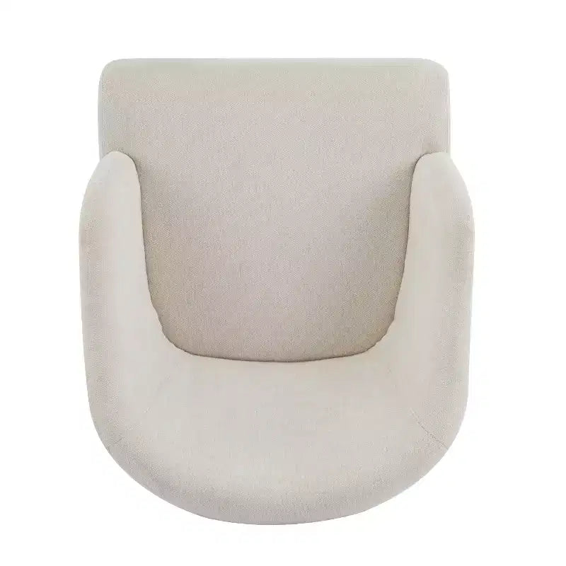 Poltrona d'accento con schienale rotondo e gambe in legno