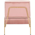 Poltrona in velluto con gambe in metallo
