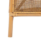 Sedia in Rattan con Cuscino - Bianco / Marrone Miele Lavato