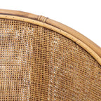 Sedia in Rattan con Cuscino - Bianco / Marrone Miele Lavato