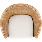 Sedia in Rattan con Cuscino - Bianco / Marrone Miele Lavato