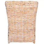 Poltrona in rattan con cuscino in cotone
