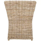 Poltrona in rattan con cuscino in cotone