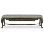 Panca da Pranzo Imbottita da 160 cm con Cassetto Contenitore, Marrone Scuro